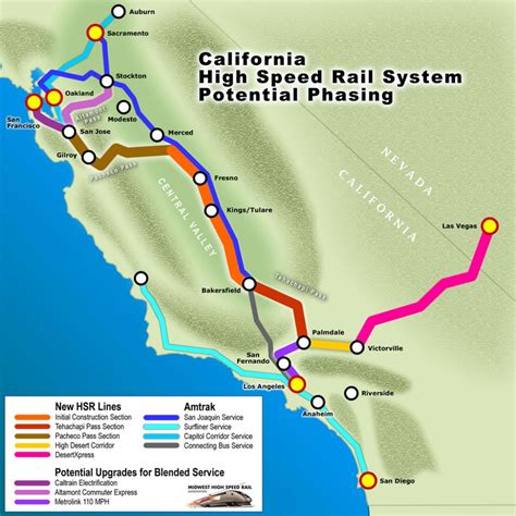 High-speed rail train in California